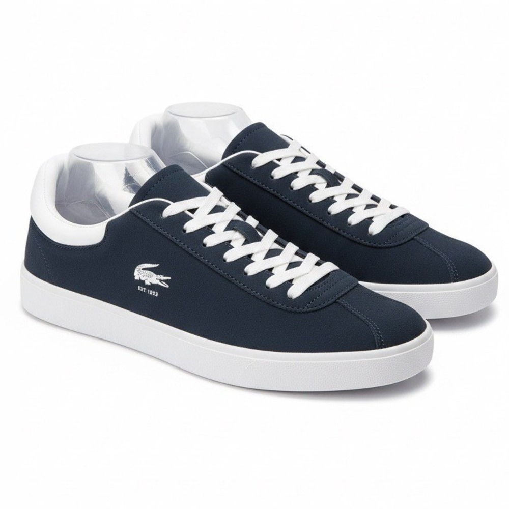 Lacoste Baseshot 223 1 SMA Mens Navy Blue Suede Sneakers 46SMA0065092 Size 7 NEW